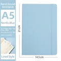 Premium A5 Nordic blue PU leather strap notebook with 80 sheets of cream lining paper - Nordic Blue A5