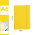 Yellow A6 PU leather notebook with elastic closure strap and 80 sheets lined paper - Yellow A6