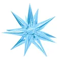 26 inch light blue exploding star foil balloon with cone-shaped points for party decoration - 26-inch Waterdrop (Flat) / Holographic Blue