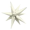 Large 26-inch white exploding star aluminum foil balloon in 3D urchin pointed shape - 26-inch Waterdrop (Flat) / Cream White