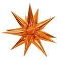 Large 26-inch orange exploding star aluminum film balloon for festive party decoration - 40-inch Flat Exploding Star / Orange