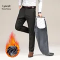 Pantaloni casual neri da uomo con spessa fodera in pile per il calore invernale - 34 / Pantaloni e gonne / Nero Foderato in Pile