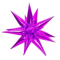 Vibrant 26-inch purple explosion star foil balloon with metallic finish for party decoration - 40-inch Flat Exploding Star / Hot Pink