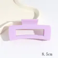 Grande pince à cheveux carrée en acrylique violet mat, longueur 8,5 cm élégante - Pince carrée / 8.5cm / Violet
