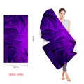 Purple marble pattern microfiber beach towel, quick dry bath towel, 160x80cm size - Purple Marble Texture (STJ202335) (Single-Sided Print) / 160x80cm
