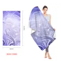 Purple marble pattern microfiber beach towel, 160x80cm quick-dry absorbent bath towel. - Purple Marble Texture (STJ202340) (Single-Sided Print) / 160x80cm