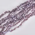 Detailed view of 4mm faceted triangular purple glass beads for DIY jewelry making crafts - 4mm (120-125 Pcs) / Light Purple