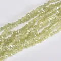 Close-up of 4mm triangle faceted electroplated glass beads for DIY jewelry - 4mm (120-125 Pcs) / Yellow-Green