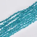 Close-up of 4mm faceted bicone turquoise crystal beads for jewelry making - 4mm (120-125 Pcs) / Teal