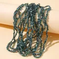 High-quality 4mm dark teal iridescent triangle crystal glass beads for DIY jewelry making - 4mm (120-125 Pcs) / Yellow Green Iridescent