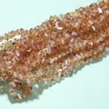 4mm amber triangular electroplated crystal glass beads for DIY jewelry - 4mm (120-125 Pcs) / Amber Gold