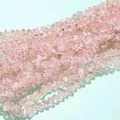 Sparkly 4mm pink faceted triangular glass beads for DIY jewelry making and crafting - 4mm (120-125 Pcs) / Water Pink AB