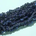 Premium dark blue 4mm triangular faceted crystal glass beads for DIY jewelry making crafts - 4mm (120-125 Pcs) / Mo Blue