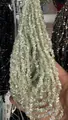 High-quality 4mm iridescent light green triangular crystal glass beads for DIY jewelry - 4mm (120-125 Pcs) / Spring Green