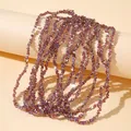 4mm electroplated triangular crystal loose beads for DIY jewelry in purple - 4mm (120-125 Pcs) / Medium Purple AB