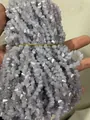 Electroplated triangular 4mm lavender glass beads for DIY jewelry and bracelets - 4mm (120-125 Pcs) / Pink Purple Light Blue Gray