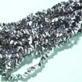 Close-up of metallic 4mm triangular faceted crystal beads for DIY jewelry making material - 4mm (120-125 Pcs) / White K/Silver