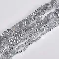 Shiny silver electroplated 4mm triangular crystal glass beads for DIY jewelry crafts - 4mm (120-125 Pcs) / Half Silver