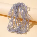 Exquisite 4mm lavender blue triangular electroplated crystal beads for DIY jewelry crafting - 4mm (120-125 Pcs) / Pink Purple