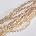4mm champagne triangular faceted electroplated glass beads for DIY jewelry making - 4mm (120-125 Pcs) / Off White