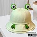 Chapeau cloche grenouille jaune adorable pour enfants, tour de tête 48-52 cm, été - Beige Style Enfant (48-52CM)