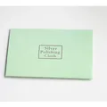 Light green professional silver polishing cloth envelope for jewelry cleaning and care - Light Green Rectangular Silver Polishing Cloth