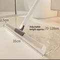Professional white floor squeegee featuring 35cm blade and 70-120cm telescopic long handle - 35cm Rotating Head Extendable Rod Long / Elegant White