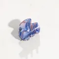 Elegant blue and purple marble texture acetate hair claw clip for French vintage style - Blue Flow
