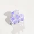 Elegant purple marbled acetate hair claw clip with vintage French style design - Light Purple Iridescent