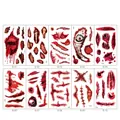 Set di 10 tatuaggi temporanei realistici con cicatrici e ferite per Halloween - Serie S Cicatrici di Halloween (10 fogli)
