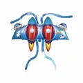 Space-themed spaceship and rocket aluminum foil balloon for party decor - Rocket Wings (98.5*64cm)