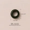 Dark circular stainless steel DIY pendant accessory with 12mm dimensions and weight specs. - May Circle Ring Pendant Only (Without Chain) / 12mm
