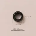 Black stainless steel ring bead pendant with 12mm dimensions - February Birthstone Pendant