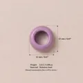 Purple stainless steel 12mm donut bead charm for personalized DIY jewelry creations - June Birthstone Pendant
