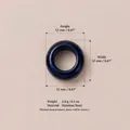 High quality navy blue stainless steel 12mm torus pendant for DIY personalized jewelry - December Birthstone Pendant