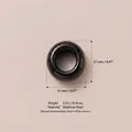Minimalist black stainless steel round bead pendant charm for DIY jewelry making 12mm - September Birthstone Pendant