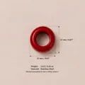 Red stainless steel donut bead pendant charm with 12mm diameter size measurement - January Birthstone Pendant