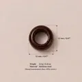 12mm reddish-brown stainless steel donut pendant bead for DIY jewelry making and gift - July Birthstone Pendant