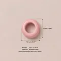 Pink stainless steel circular pendant charm DIY jewelry accessory 12mm dimension - October Birthstone Pendant