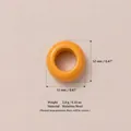 Orange stainless steel donut pendant bead with dimensions 12mm and 2.8g weight - November Birthstone Pendant