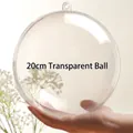 Grande palla cava in acrilico trasparente da 20 cm per decorazioni natalizie e vetrine - Sfera Rotonda 20cm
