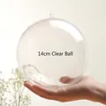 Sfera cava in acrilico trasparente da 14cm per decorazioni natalizie e display - Sfera Rotonda 14cm