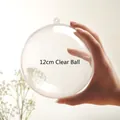 Palla vuota in acrilico trasparente da 12cm per decorazioni natalizie - Sfera Rotonda 12cm