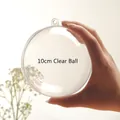 Pallina di Natale trasparente da 10cm in acrilico per decorazioni festive molto eleganti - 10cm Palla Rotonda