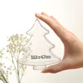 Ornamento in acrilico trasparente a forma di albero di Natale, 10,3 x 4,7 cm dimensioni - Albero di Natale