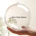 Pallina di Natale trasparente e cava da 16 cm in acrilico per vetrine di centri commerciali - Sfera Rotonda 16cm