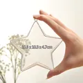 Decorazione natalizia a forma di stella in acrilico trasparente 10,3x10,3x4,7 cm - Forma di Stella 10cm