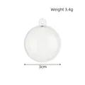 Pallina di Natale trasparente in acrilico con diametro di 3 cm - Sfera Rotonda 3cm