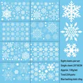 Set van 8 vellen kerst witte sneeuwvlok statische raamstickers, velformaat 20x30cm - Set van 8 vellen (254 stuks)