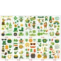 Set of 10 St. Patrick's Day temporary tattoos with shamrocks and leprechaun designs - St. Patrick ST Series Set (ST-01-10) / 6.8x12cm